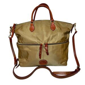 Dooney & Bourke Pocket Satchel Large Nylon Leather Clean